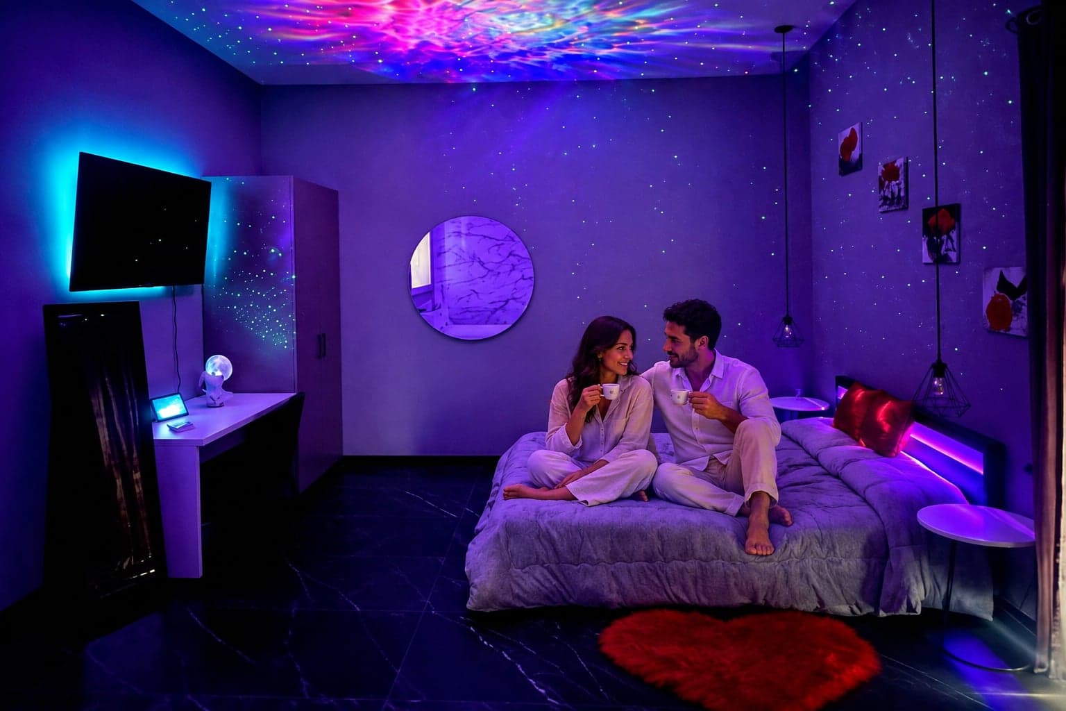 Un momento di calma nel weekend in suite Infinity — immagine illustrativa AI
